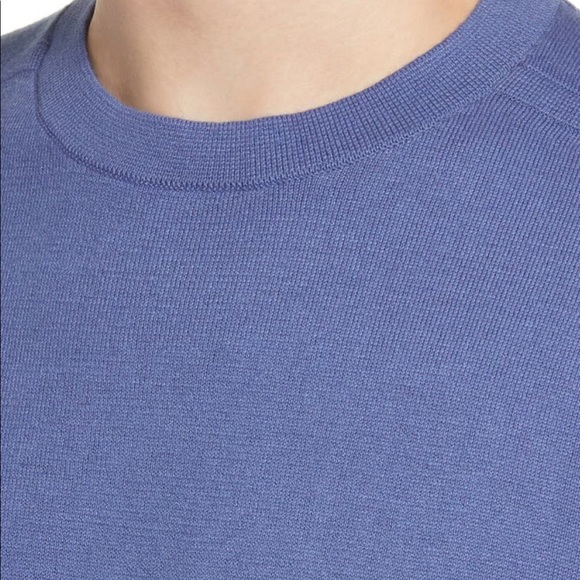 Mens Small Tech-Smart Thermo Crewneck Sweater in Blue Angelite NWT - Picture 5 of 11